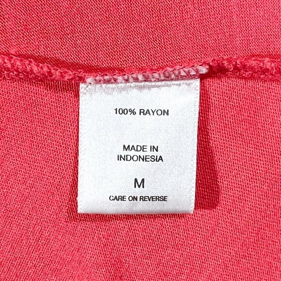 New York & Company Tank Top | Coral & Orange | Medium | Scoop Neck | Colorful - Picture 9 of 10